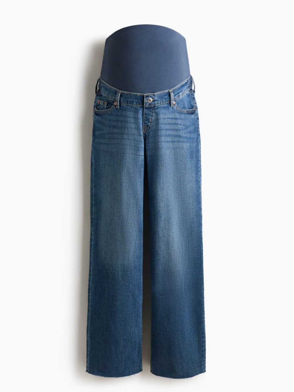 H&M MAMA Wide Jeans - Denim Blue, Size L